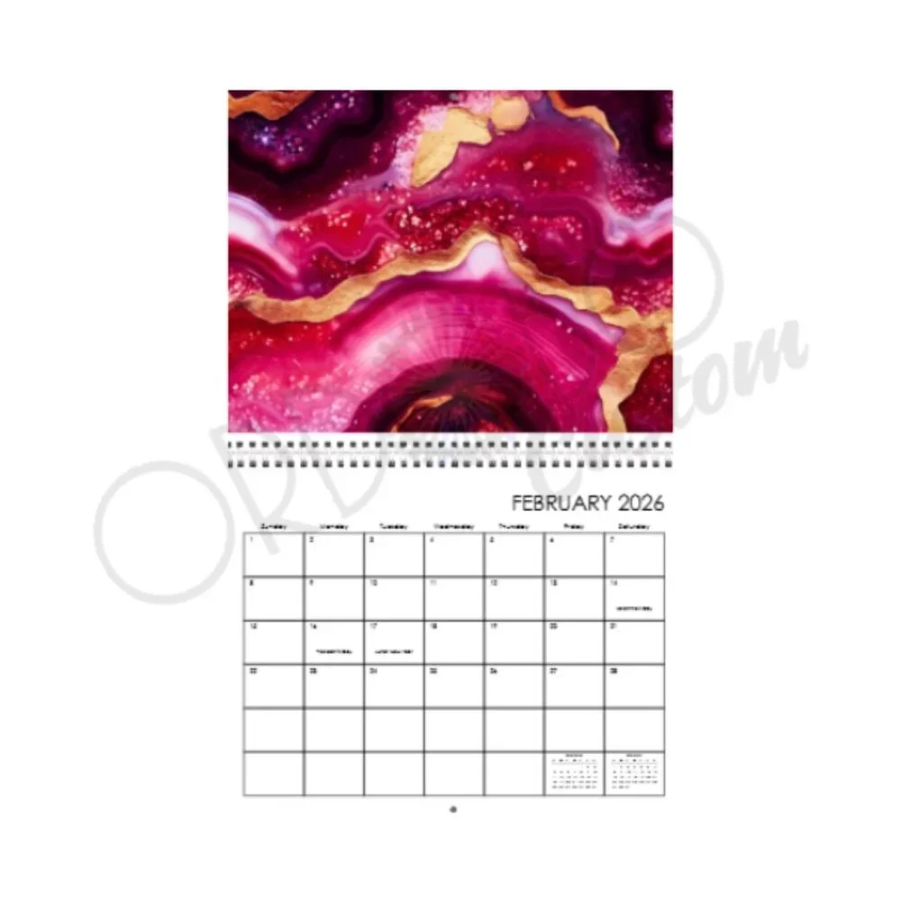 2026 Custom Geode Wall Calendar